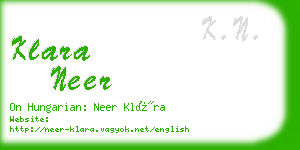 klara neer business card